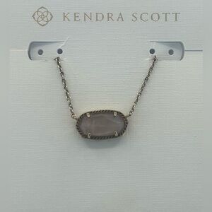 Kendra Scott rose quartz necklace